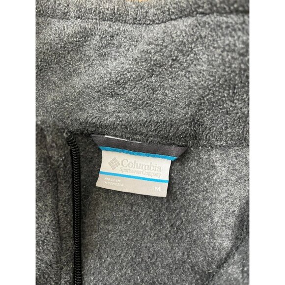 Columbia Women's Gray Full Zip Up Fleece Jacket Mock Neck Size Medium - Picture 2 of 4